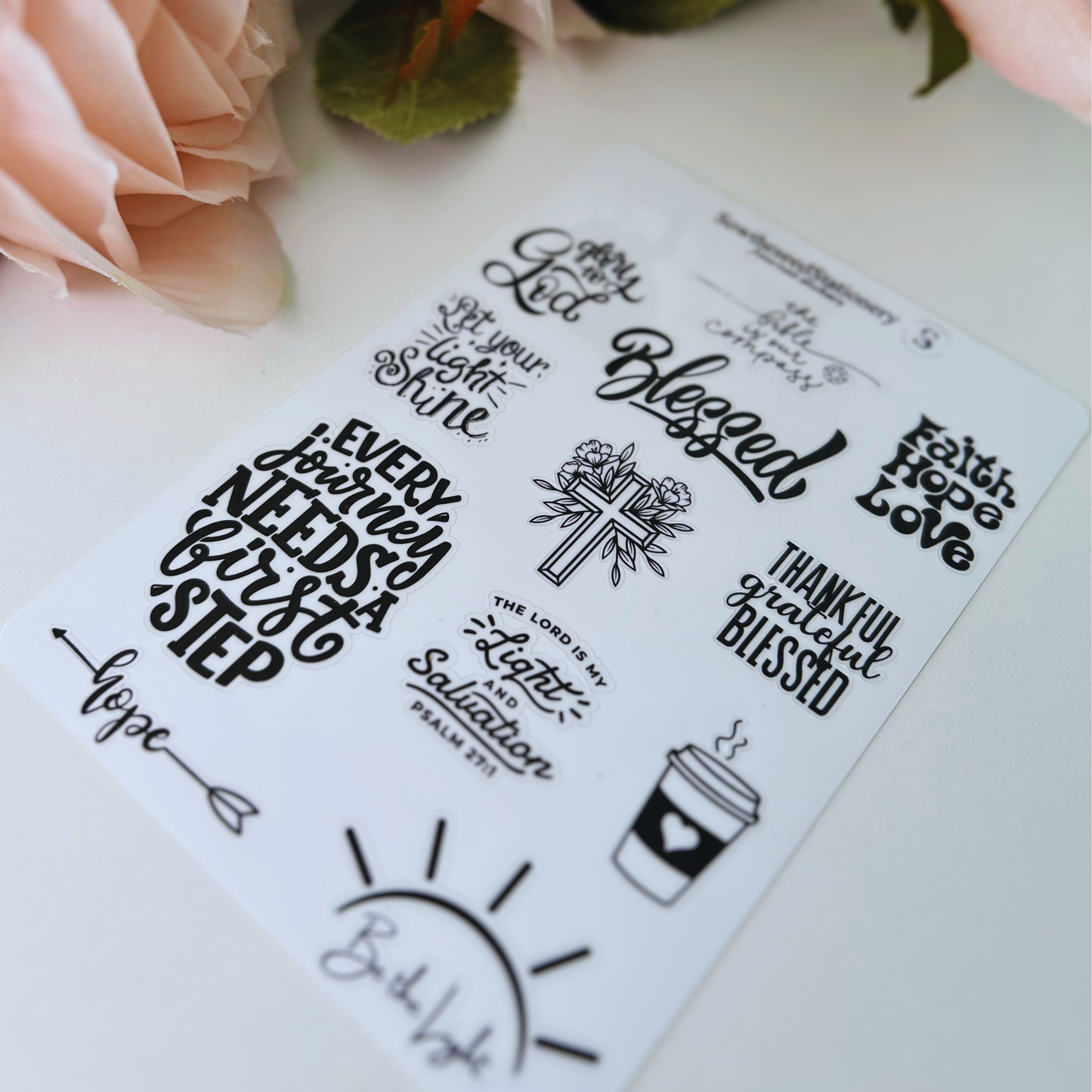 Laminated Faith Stickers – Waterproof & Durable Christian Stickers for Journals & Planners