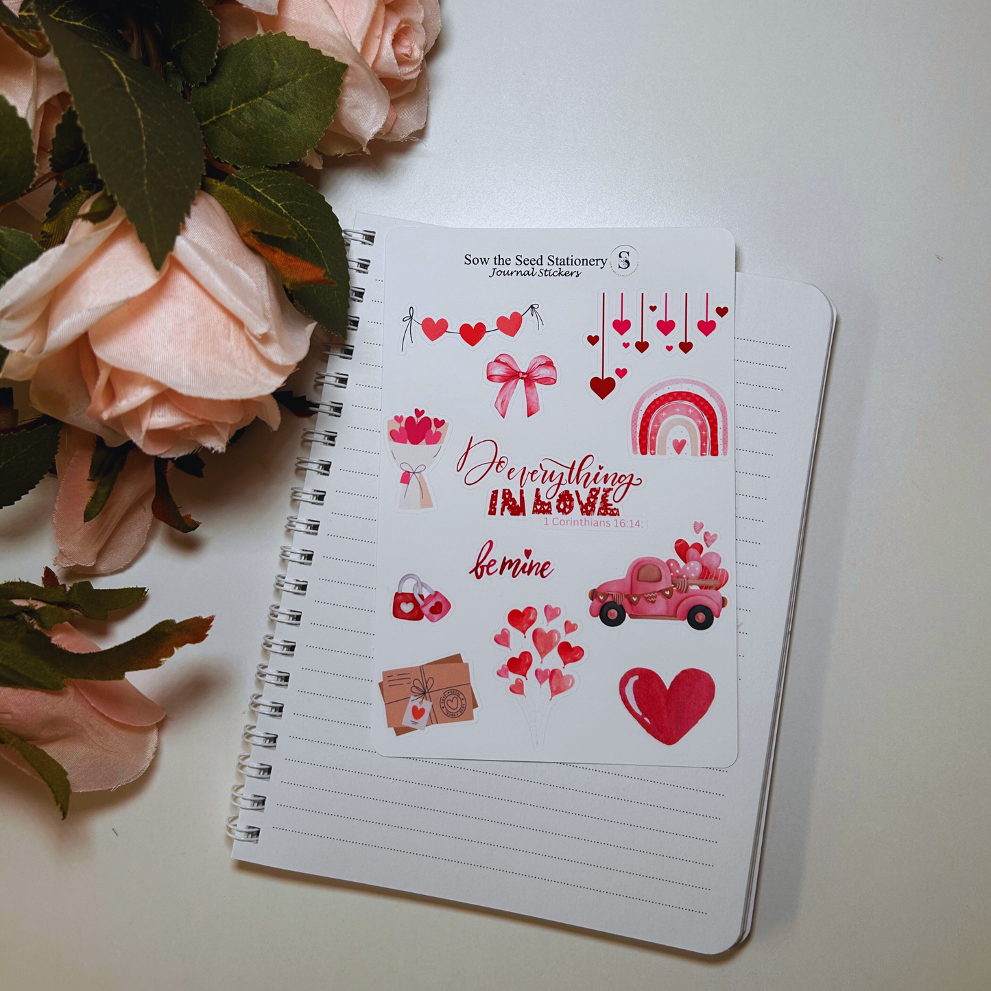 Pink Valentine Stickers