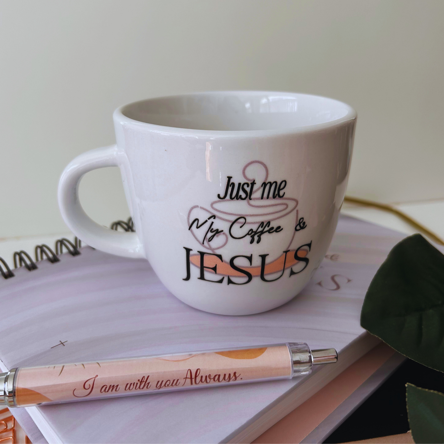 Me, My Coffee, and Jesus – White Mug