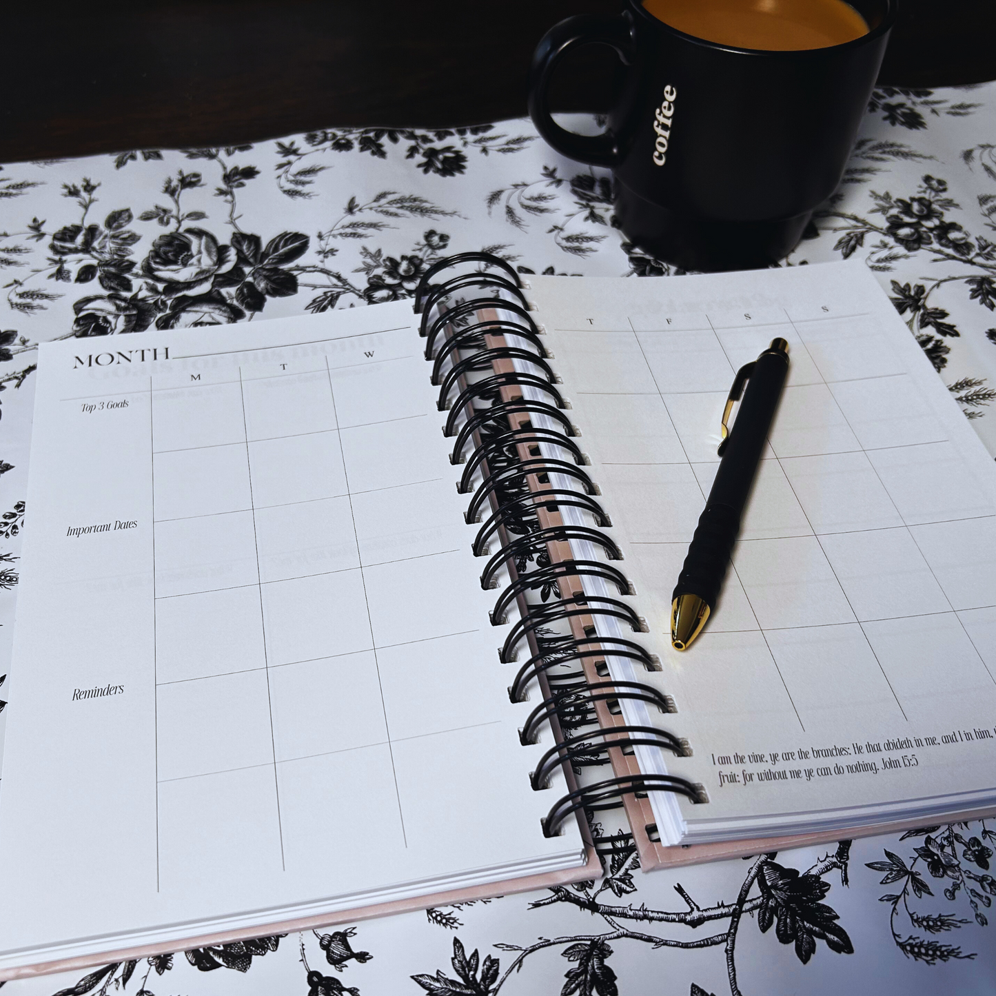 Periwinkle Minimalistic Faith Planner – Christian Goal-Setting & Prayer Journal | Weekly & Monthly Organizer