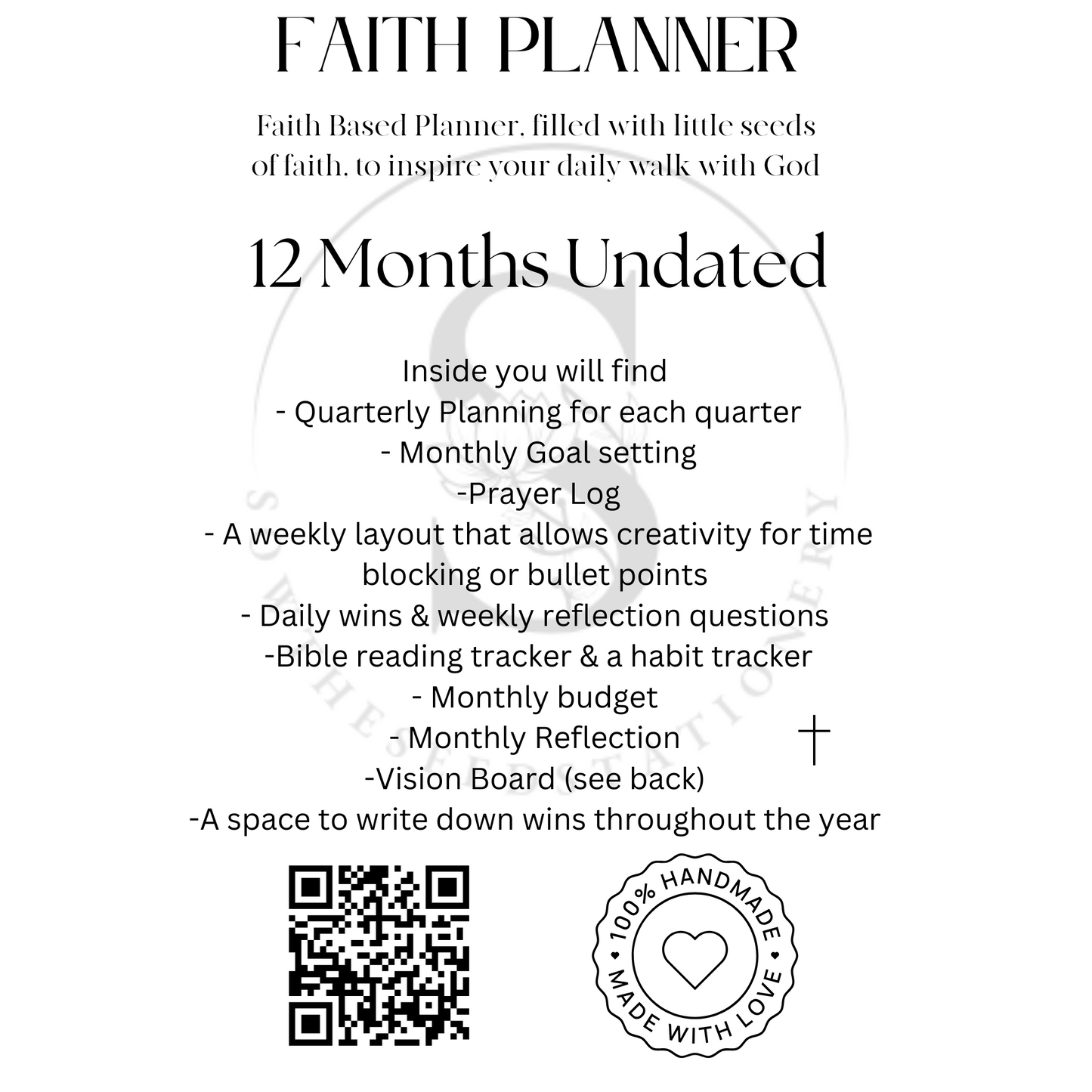 2026 Planner Bundle | Pink Christian Planner Gift Set | Faith Notebook, Scripture Pen, Tabs & Bookmark