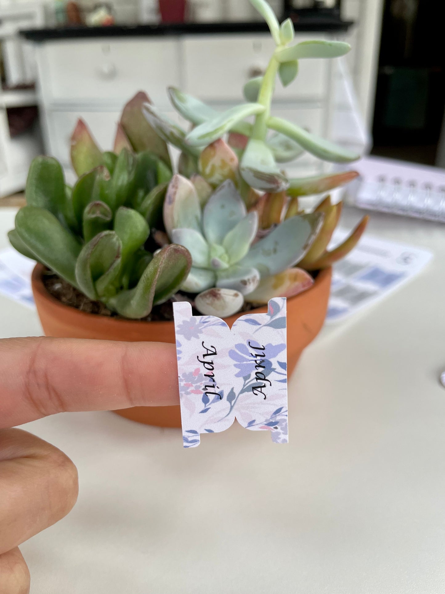 Floral Blue Planner Tabs – Elegant & Inspirational Organization for Your Planner