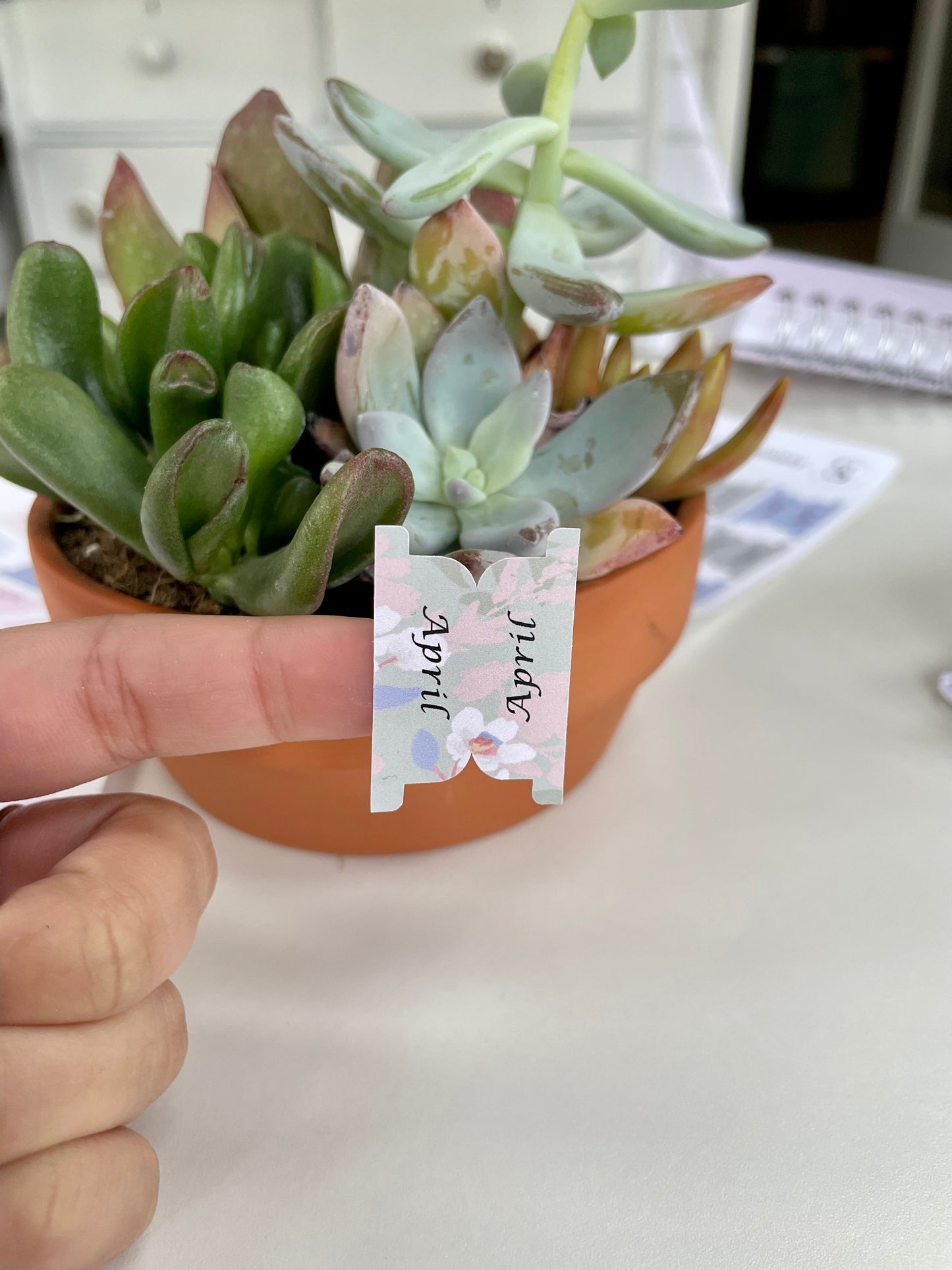 Floral Green Planner Tabs – Elegant & Inspirational Organization for Your Planner