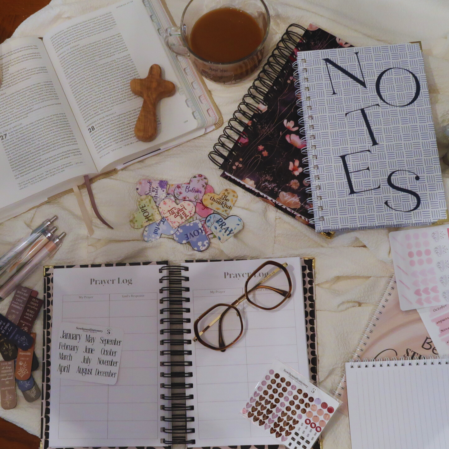 Just me, my planner, & Jesus Faith Planner – Christian Goal-Setting | Weekly & Monthly Organizer