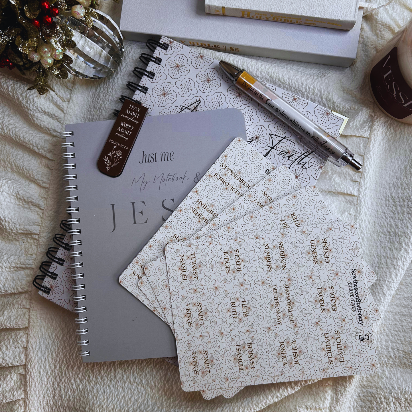 Audacious Faith Journal Gift Set | Christian Gift for Women | Lined Notebook, Bible Tabs, Scripture Pen & Bookmark | Faith Journaling Kit