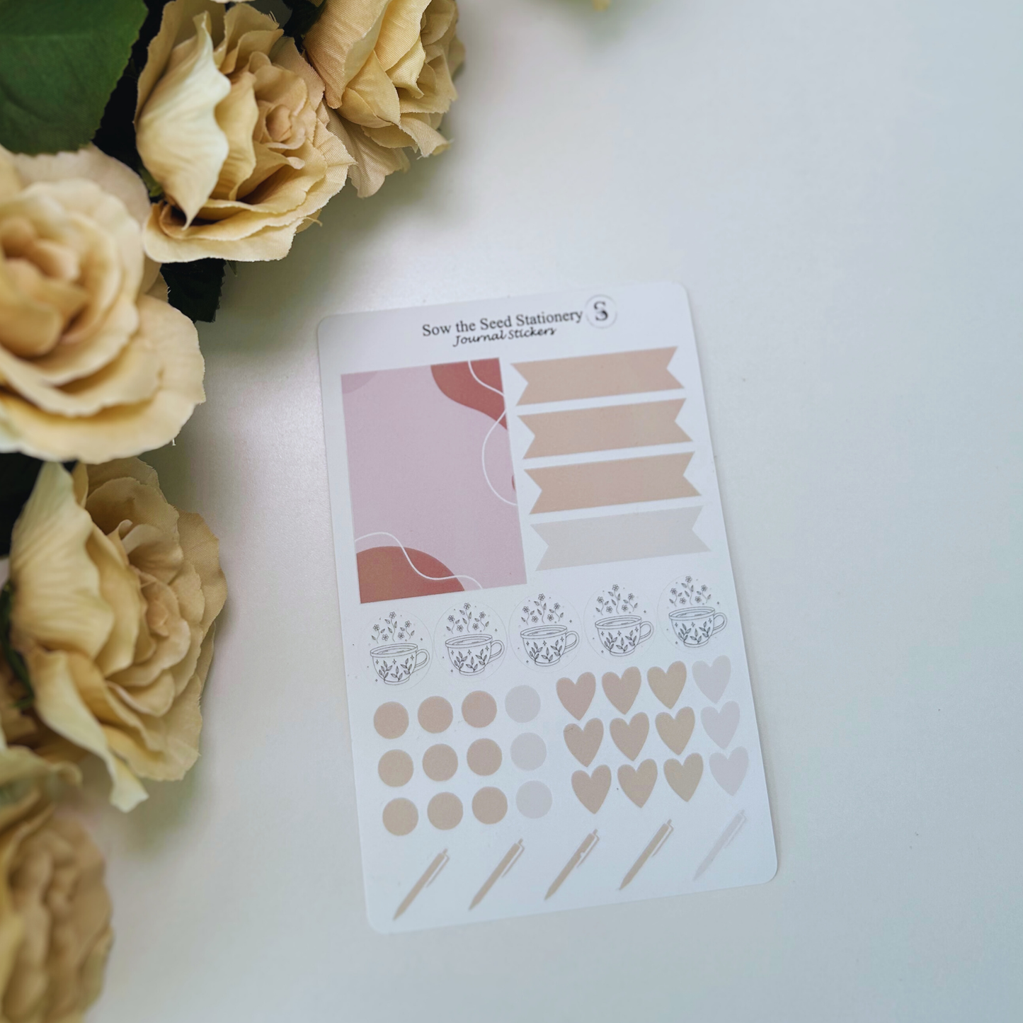 Nude Journaling Stickers | Minimalist Planner & Notebook Stickers