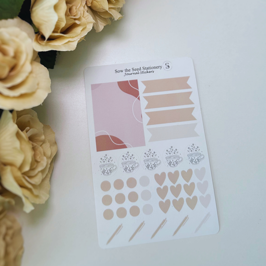 Nude Journaling Stickers | Minimalist Planner & Notebook Stickers