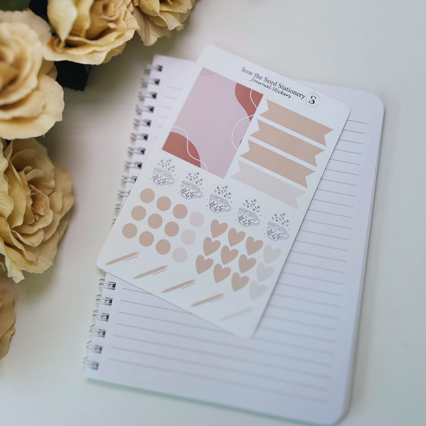 Nude Journaling Stickers | Minimalist Planner & Notebook Stickers