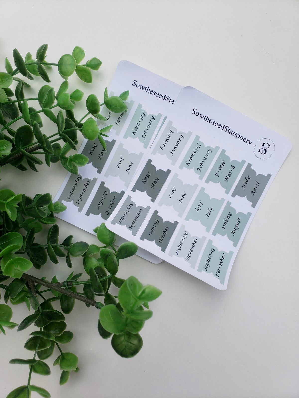 Green Planner Tabs – Elegant & Inspirational Organization for Your Planner