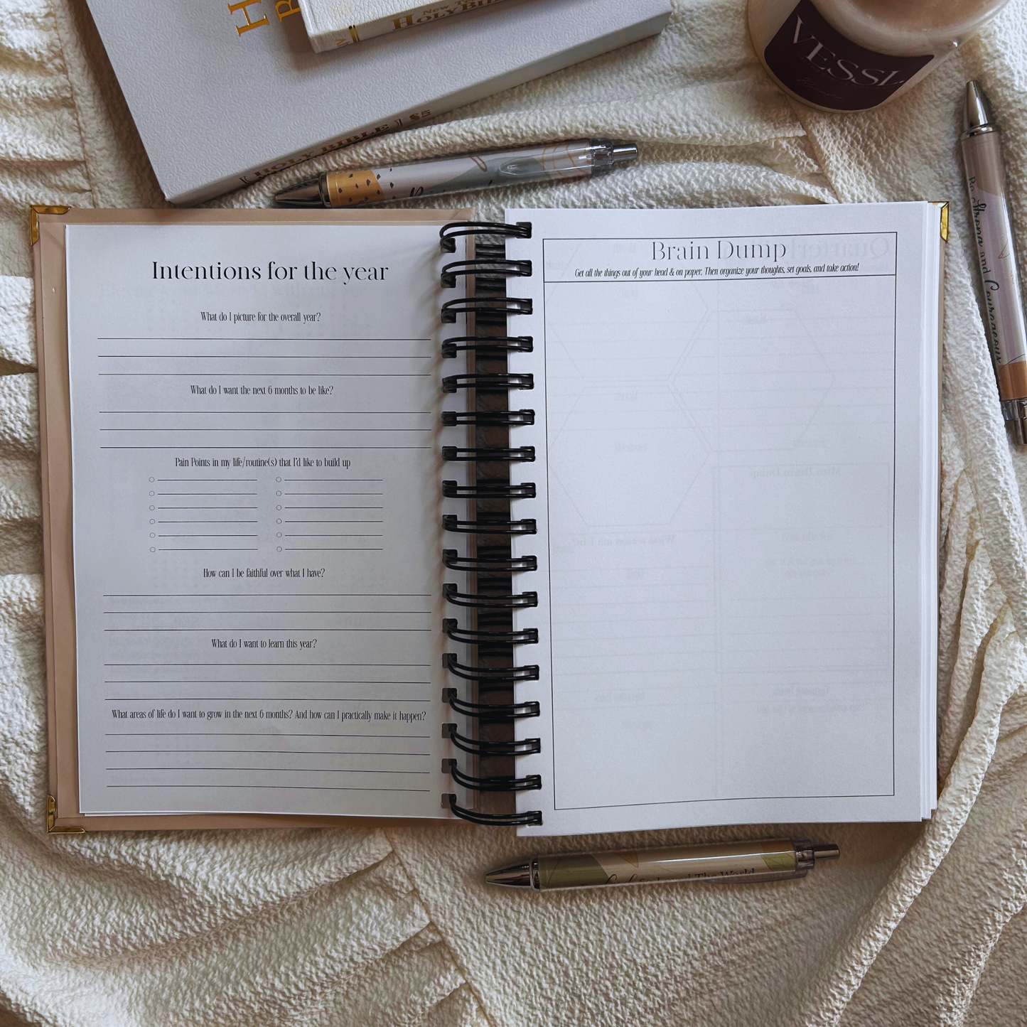 Audacious Faith Planning Bundle | Christian Planner Gift Set | Faith Notebook, Scripture Pen, Tabs & Bookmark | Bible Study Gift