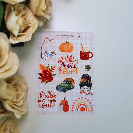 Blessed mama Fall Stickers – Cozy & Autumn-Themed Planner Stickers for Journals