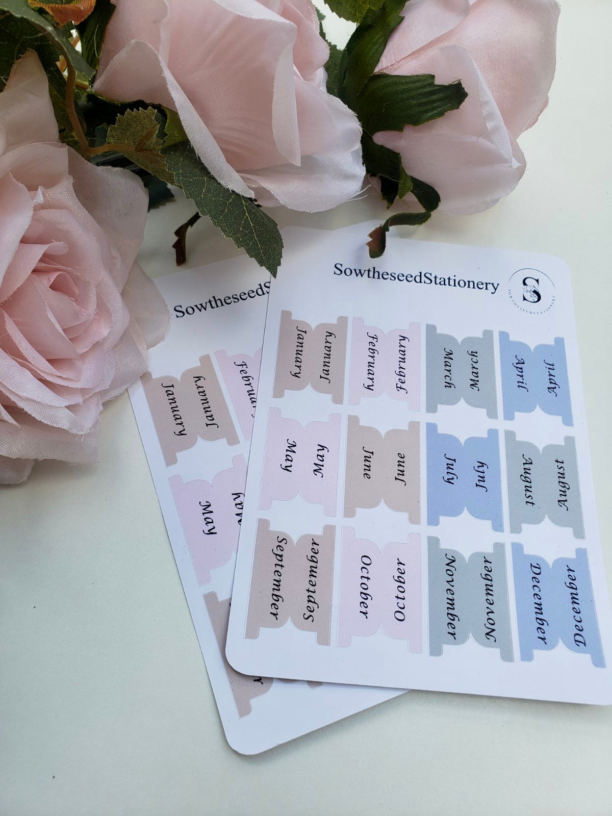 Mixed Pastel Planner Tabs – Elegant & Inspirational Organization for Your Planner