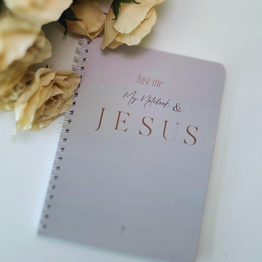 Just Me, My Notebook, and Jesus – Faith-Based Lined Journal for Prayer & Reflection