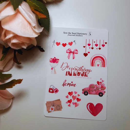 Pink Valentine Stickers
