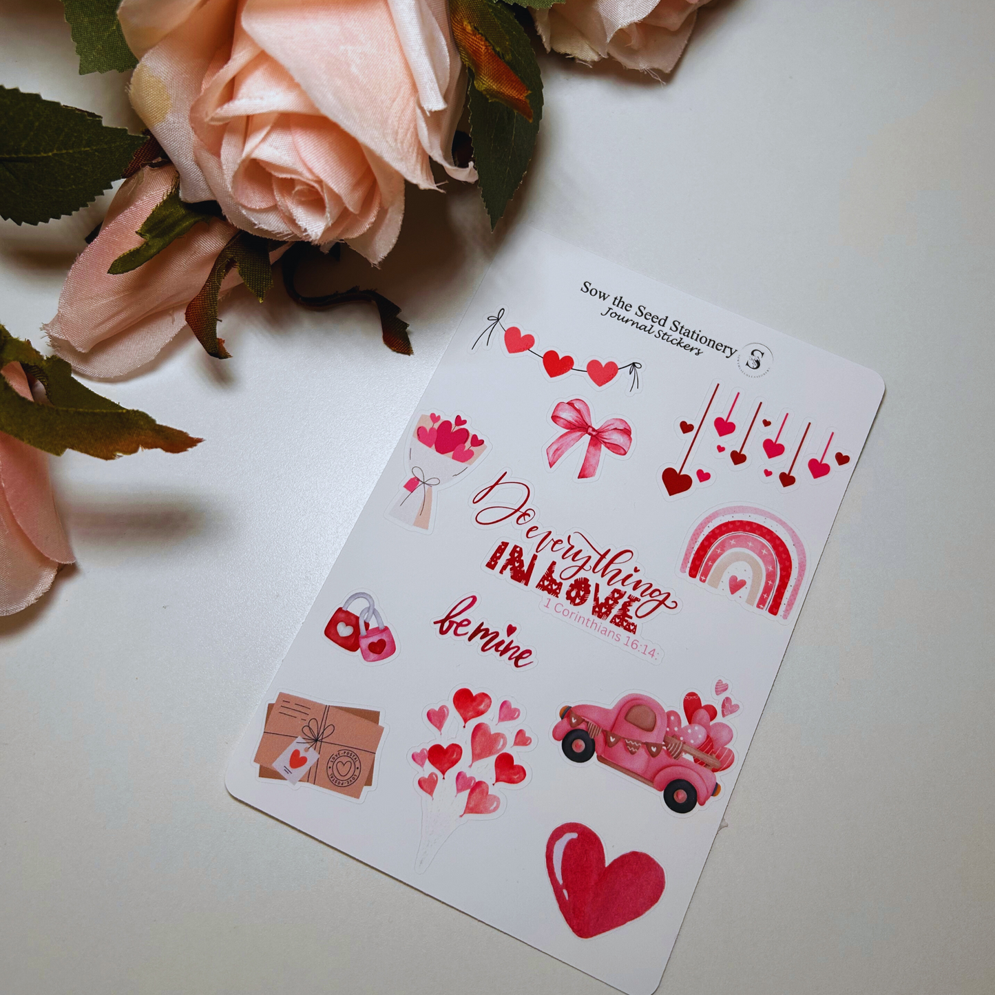 Pink Valentine Stickers