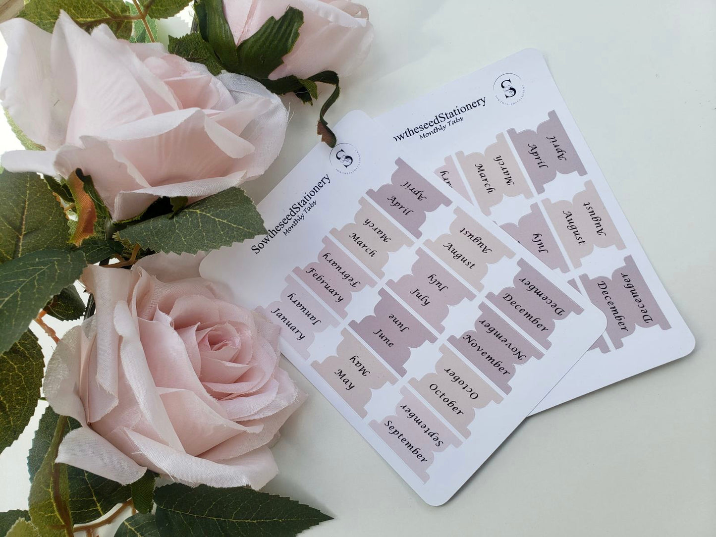 Nude Planner Tabs – Elegant & Inspirational Organization for Your Planner