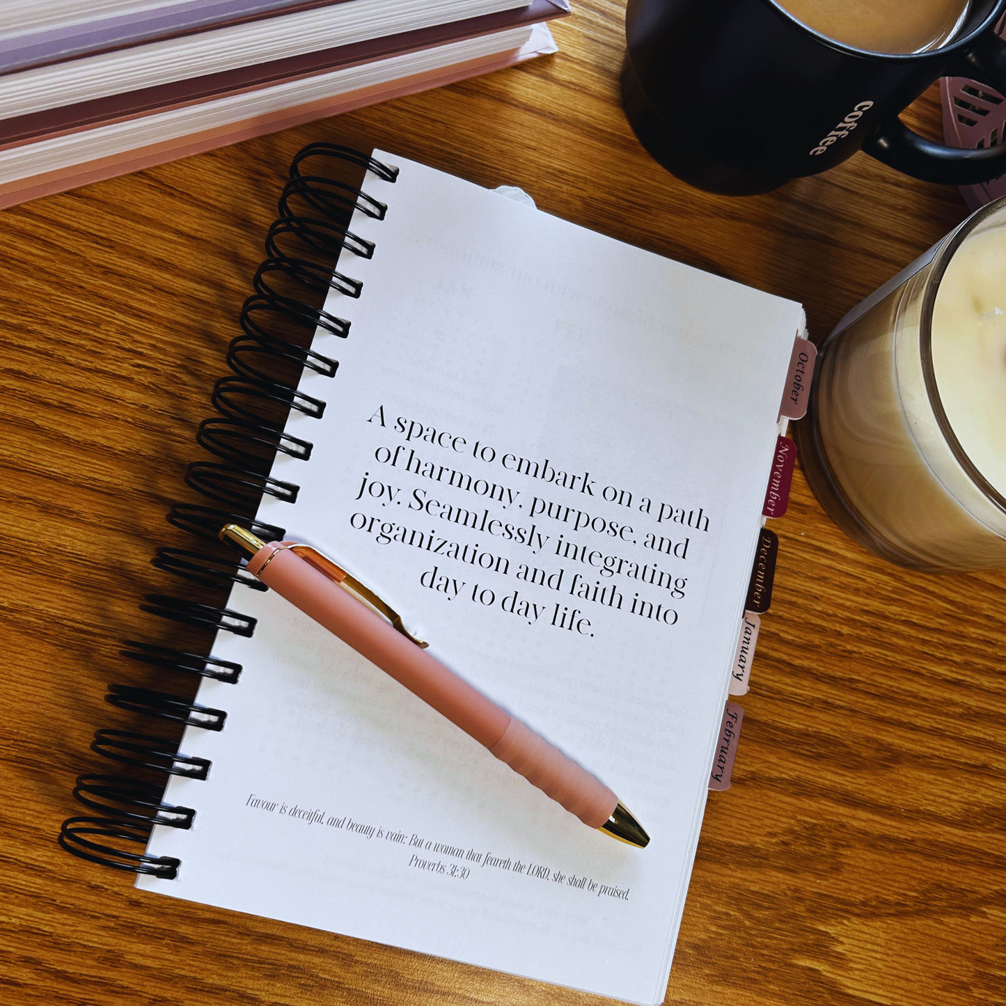 Periwinkle Minimalistic Faith Planner – Christian Goal-Setting & Prayer Journal | Weekly & Monthly Organizer