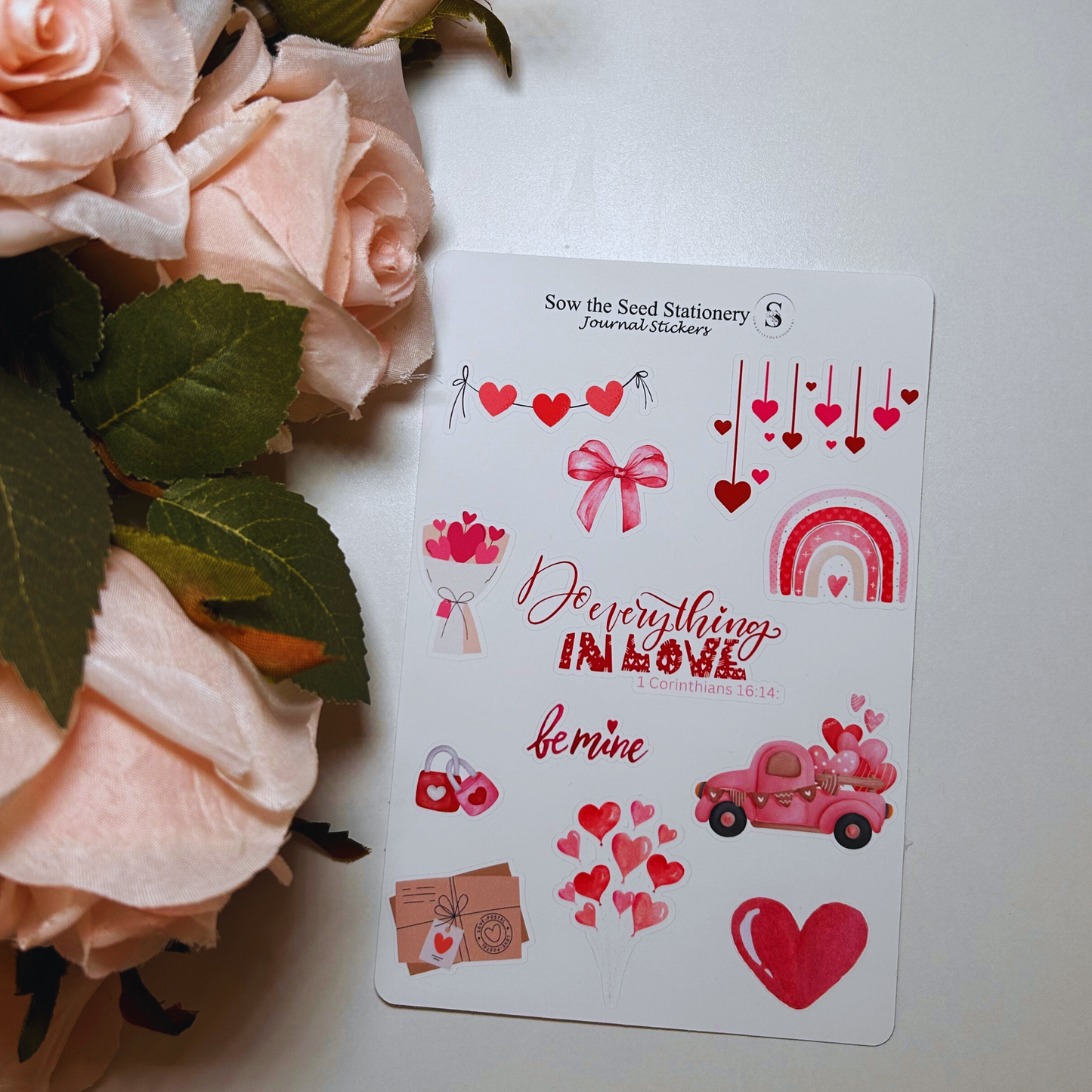 Pink Valentine Stickers