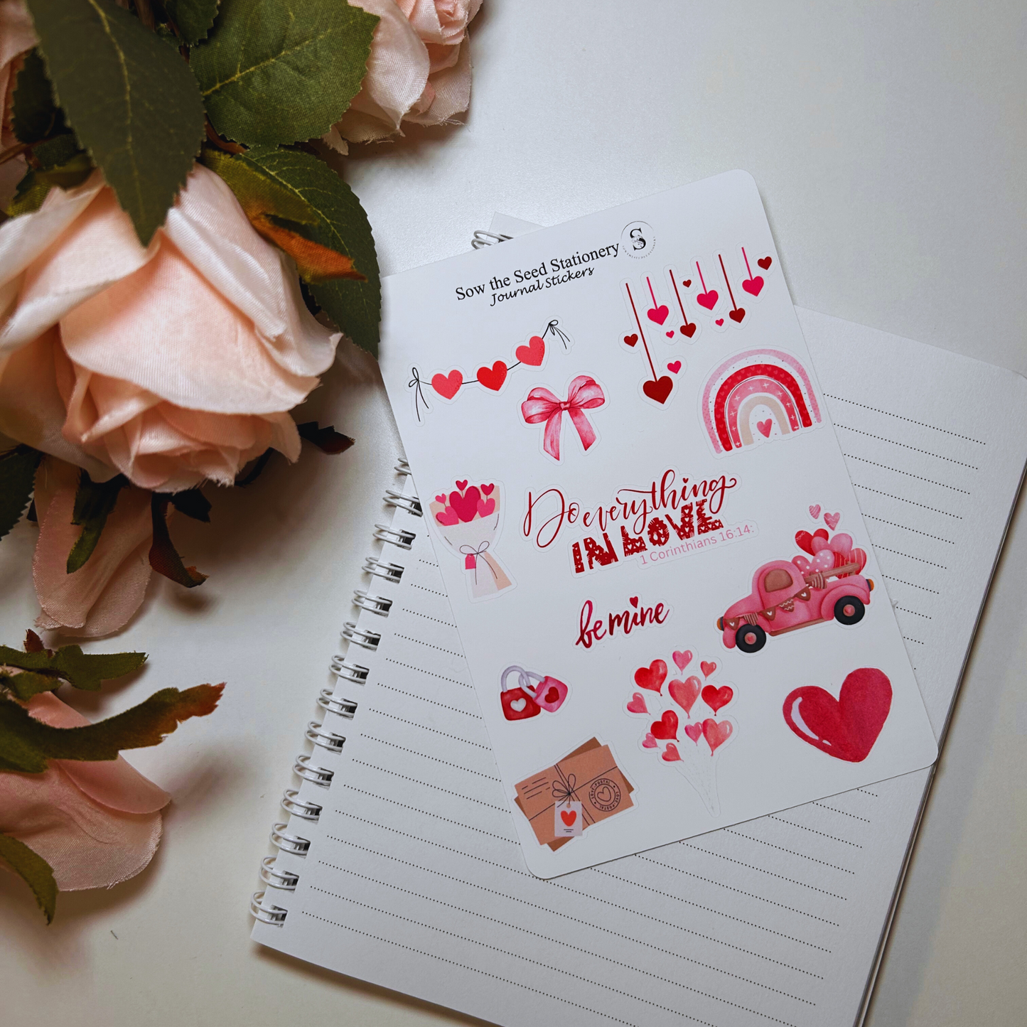 Pink Valentine Stickers