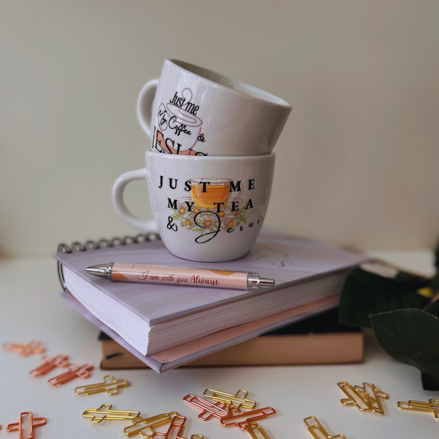 Just Me, My Tea, and Jesus – White Tea Mug
