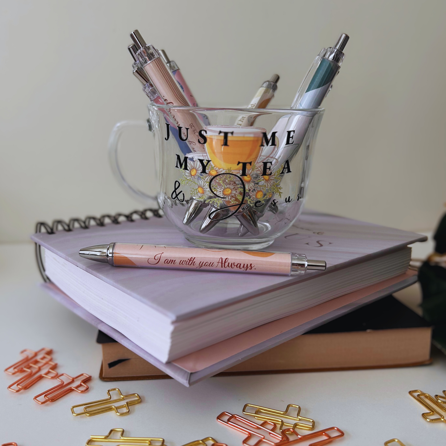 Just Me, My Tea, and Jesus – Clear Tea Mug