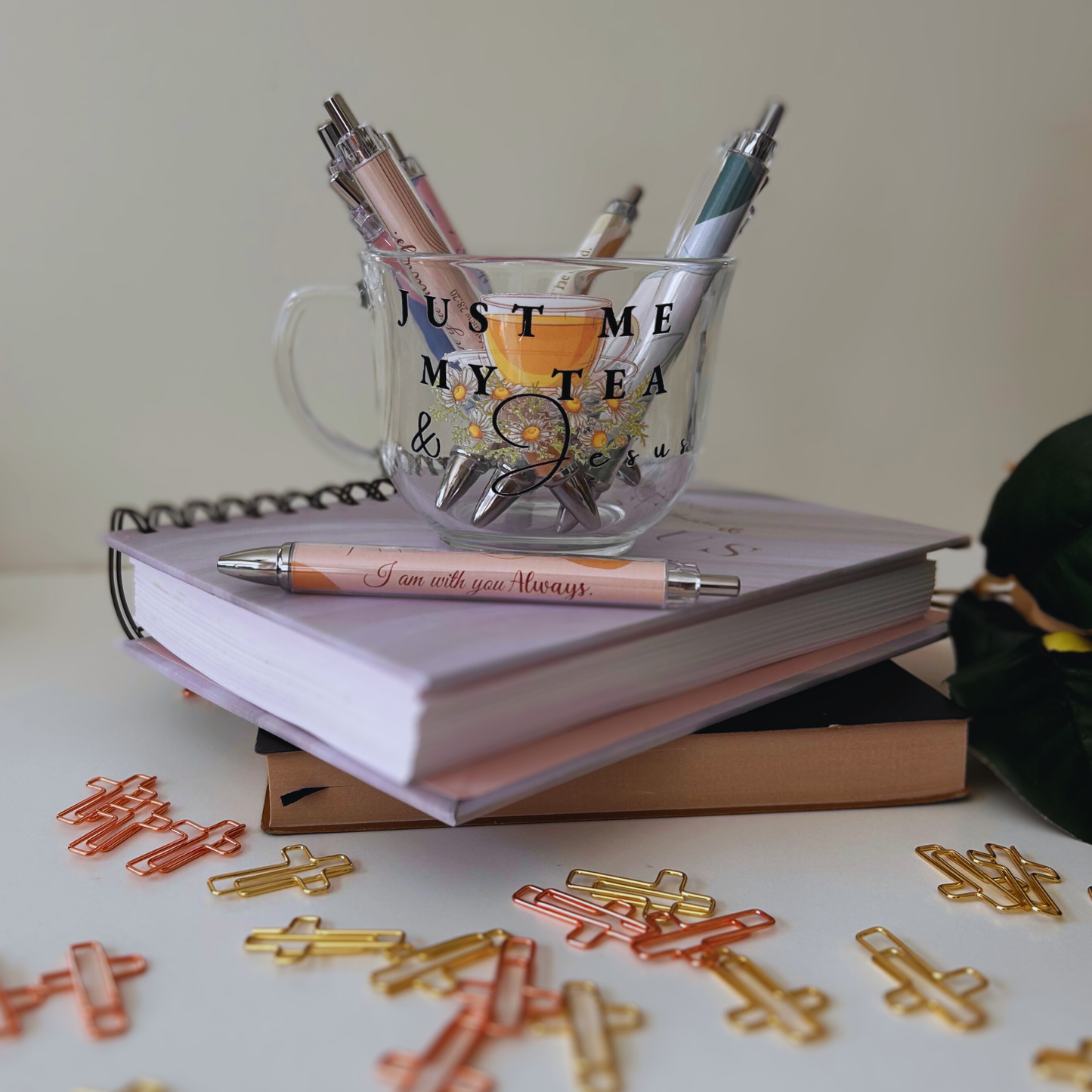 Just Me, My Tea, and Jesus – Clear Tea Mug