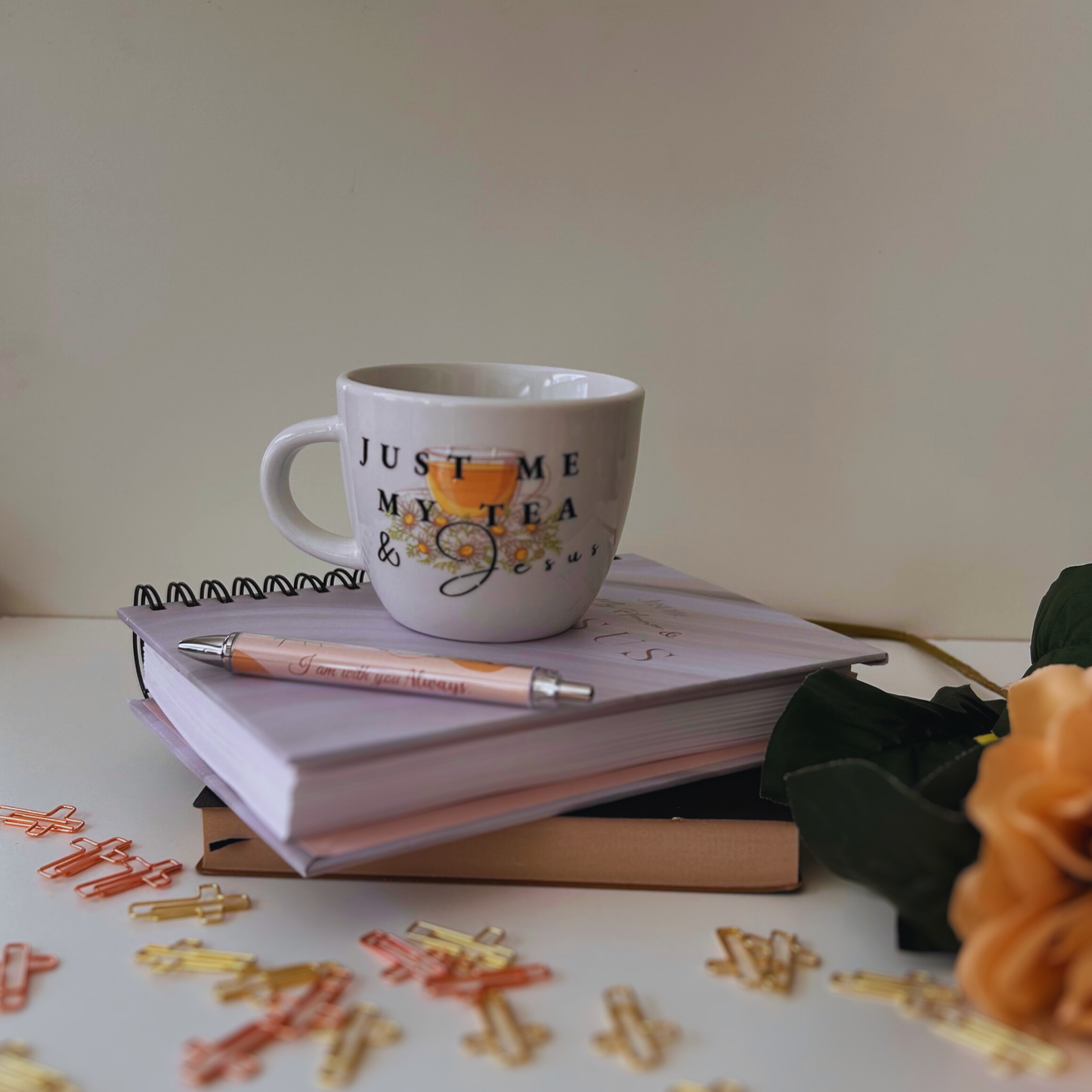 Just Me, My Tea, and Jesus – White Tea Mug