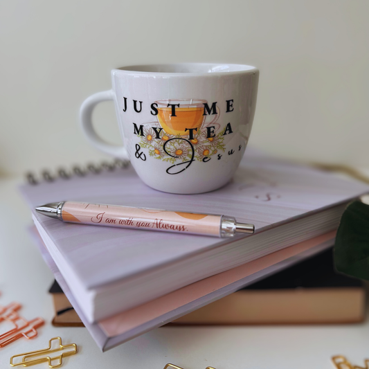 Just Me, My Tea, and Jesus – White Tea Mug