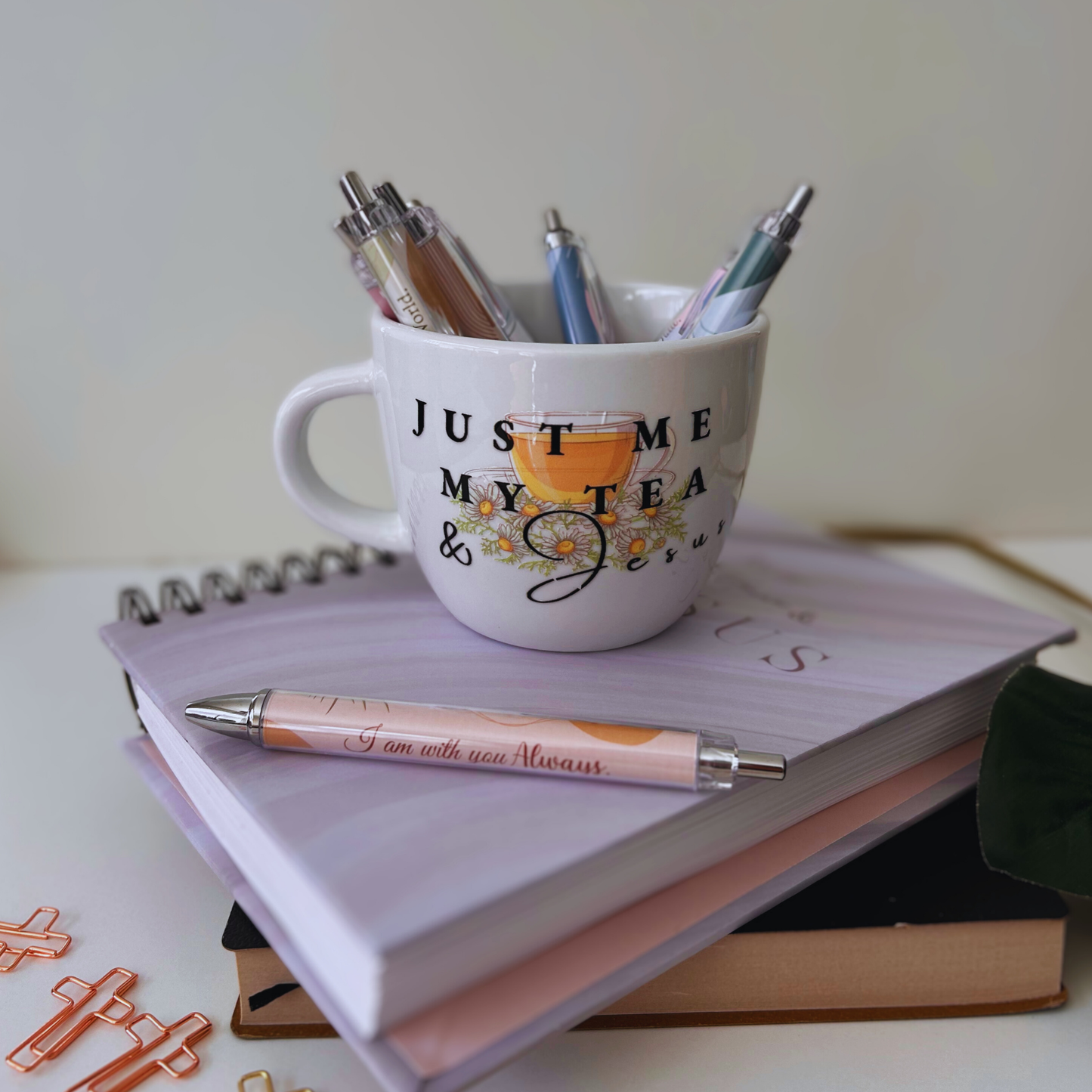 Just Me, My Tea, and Jesus – White Tea Mug