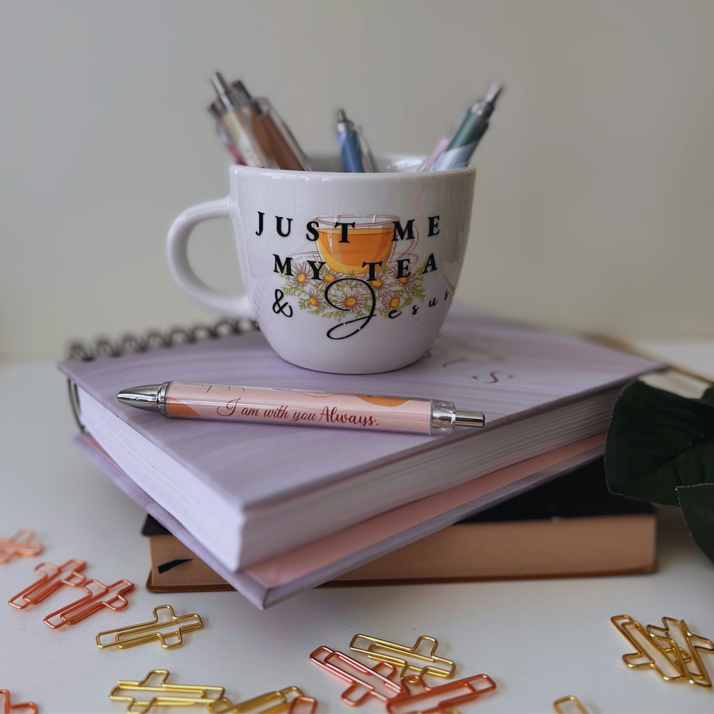 Just Me, My Tea, and Jesus – White Tea Mug