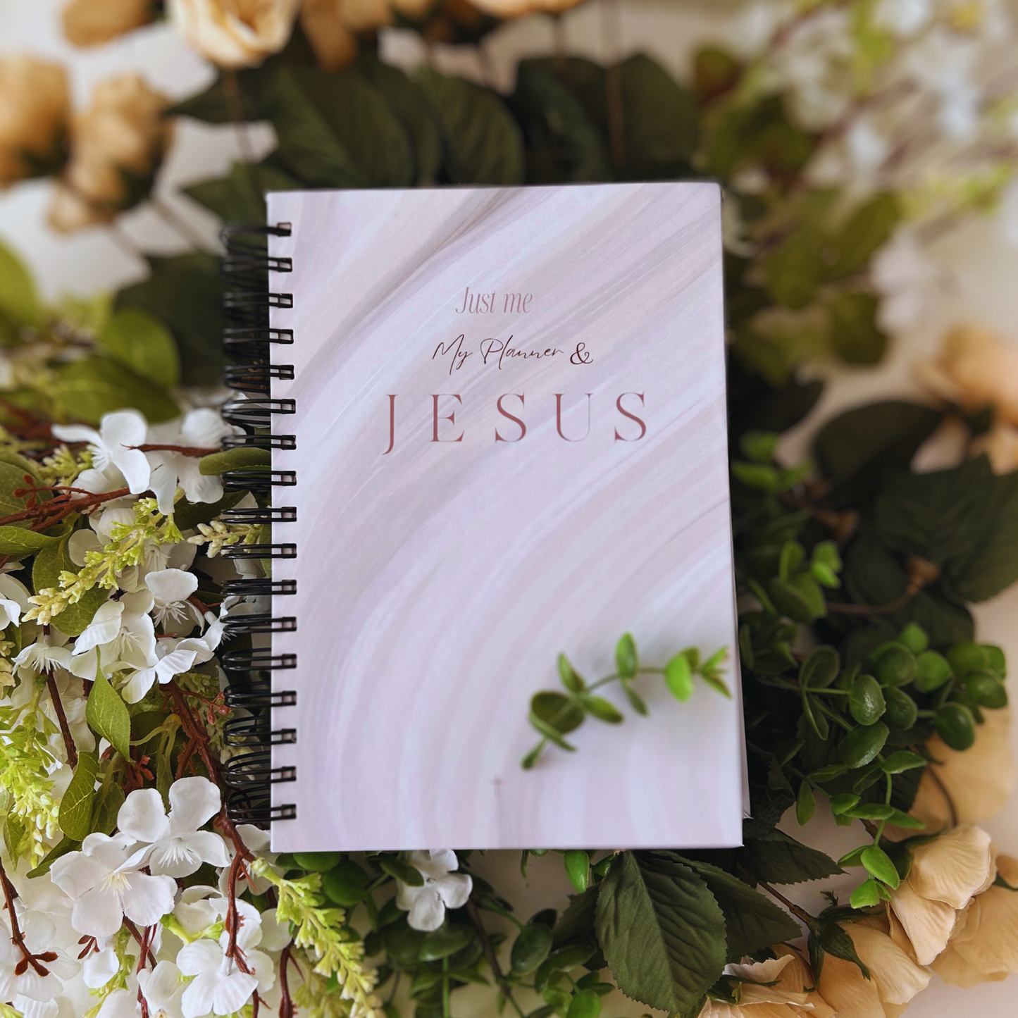 Just me, my planner, & Jesus Faith Planner – Christian Goal-Setting | Weekly & Monthly Organizer
