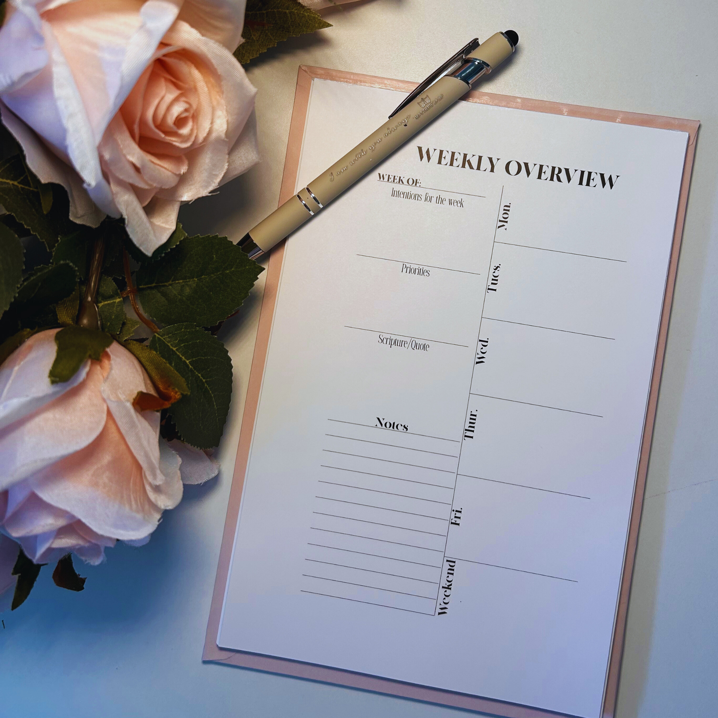 Weekly Overview Notepad