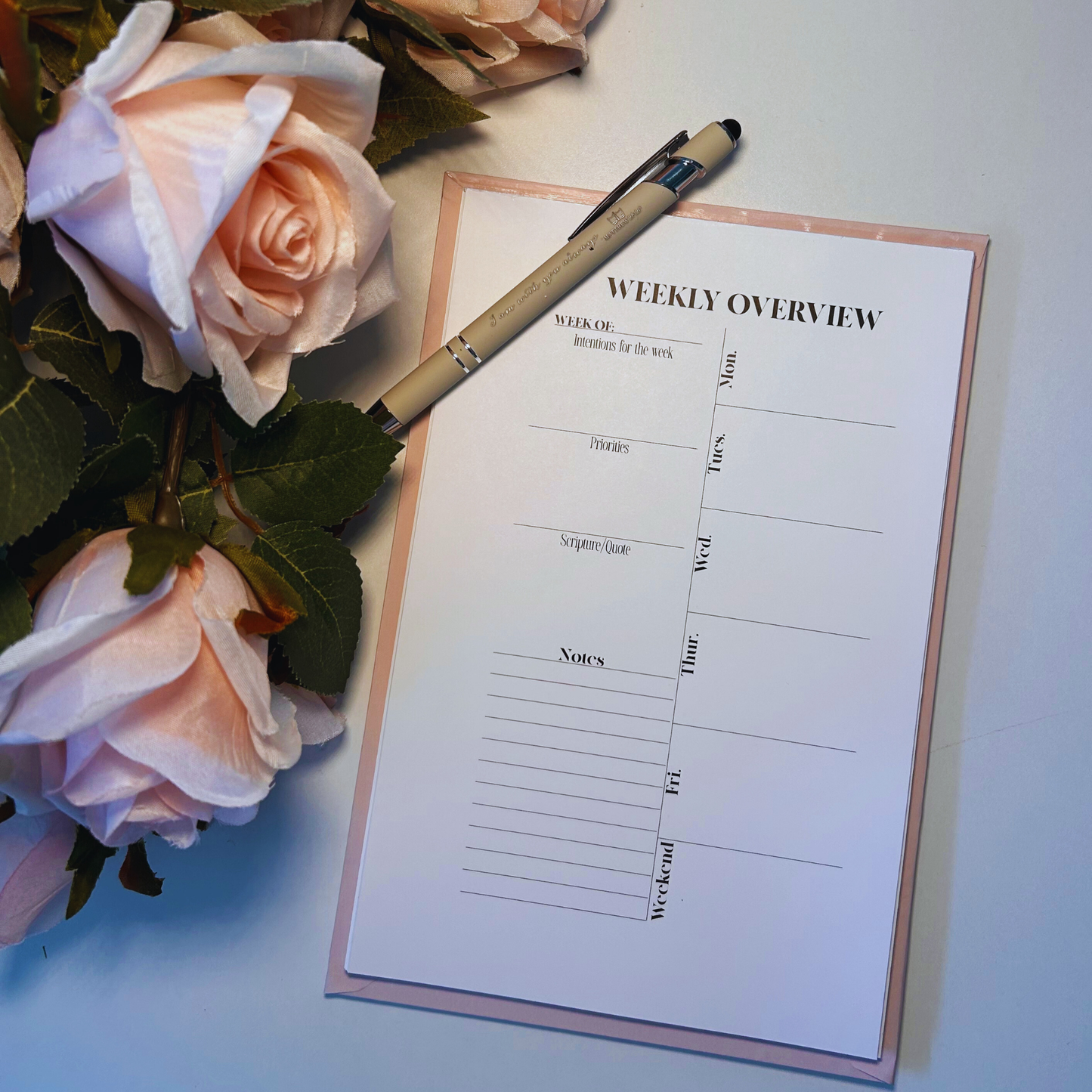 Weekly Overview Notepad