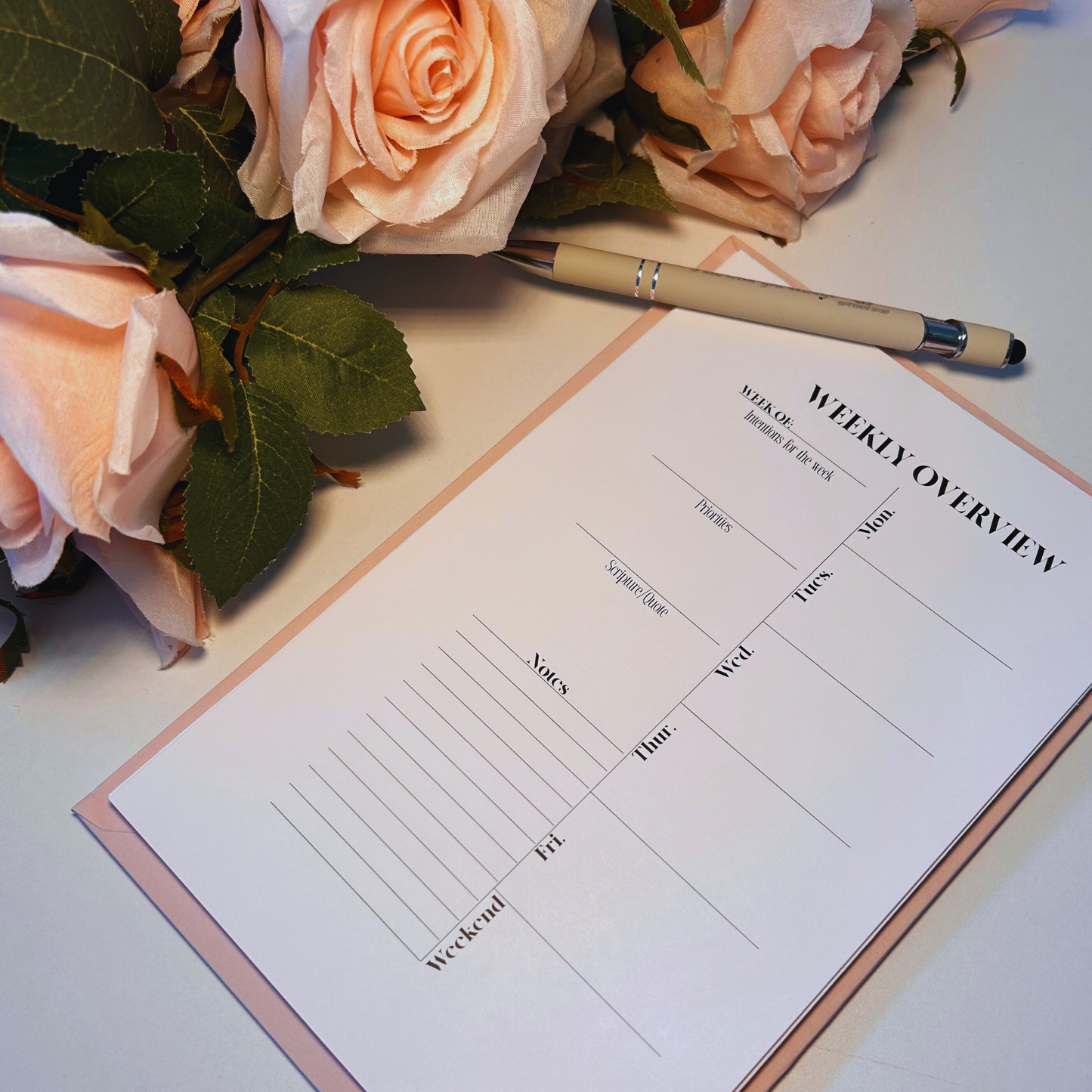 Weekly Overview Notepad