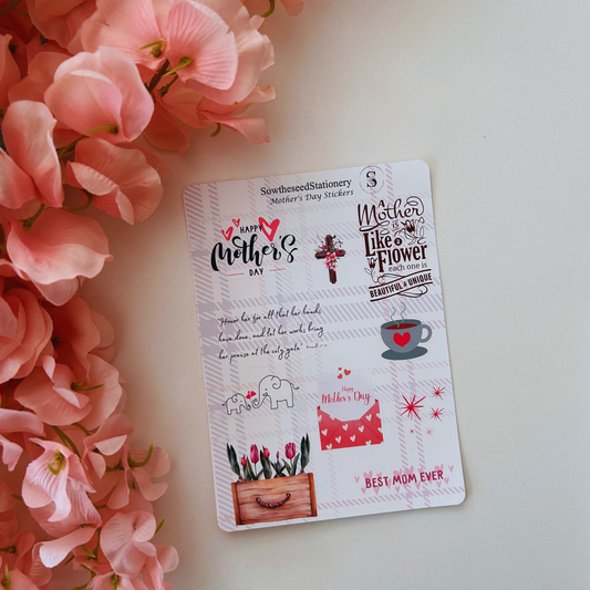 Mother's Day Stickers | Christian Mother's Day Sticker Sheet | Faith-Based Planner Stickers | Scripture Stickers