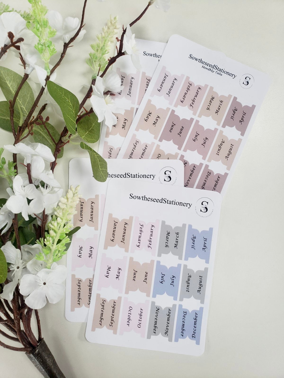 Mixed Pastel Planner Tabs – Elegant & Inspirational Organization for Your Planner