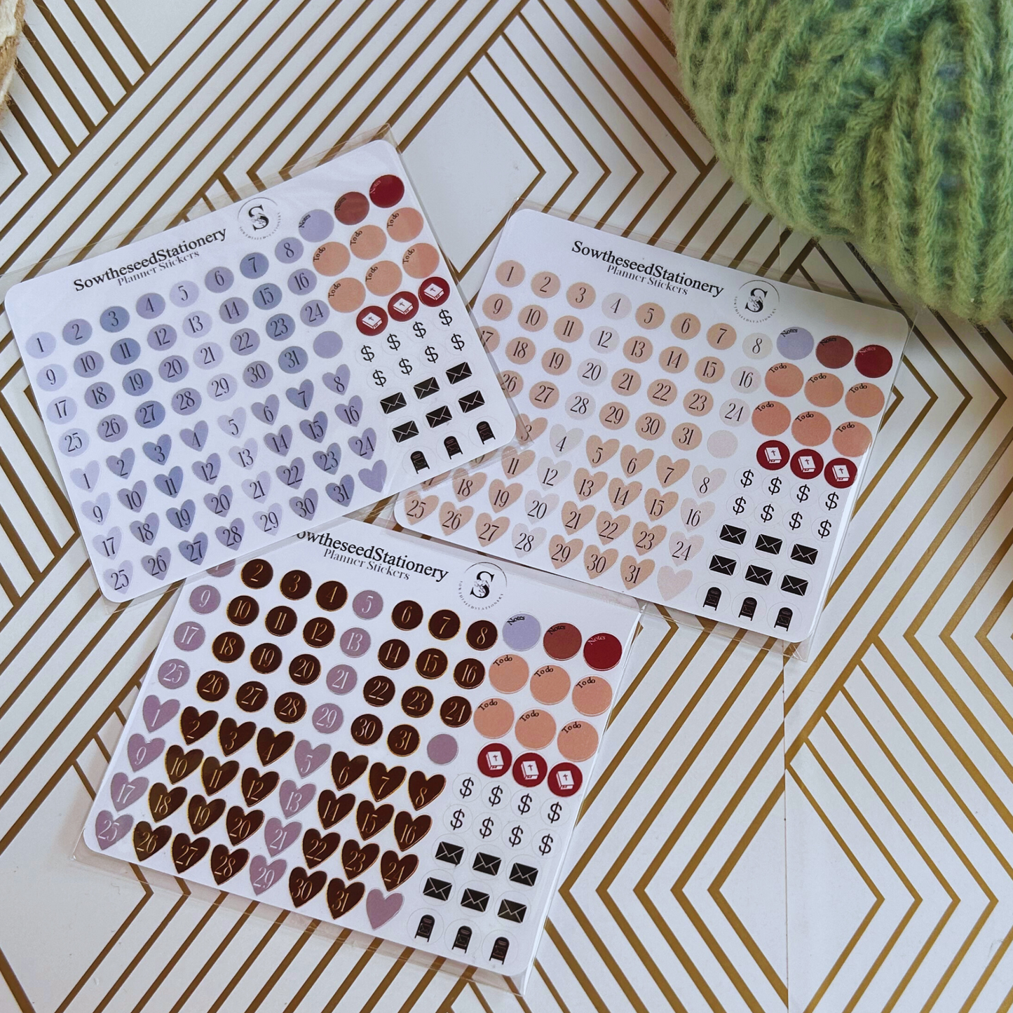 Minimalist Number Planner Stickers – 2 Months of Calendar Date Stickers for Bullet Journals & Planners