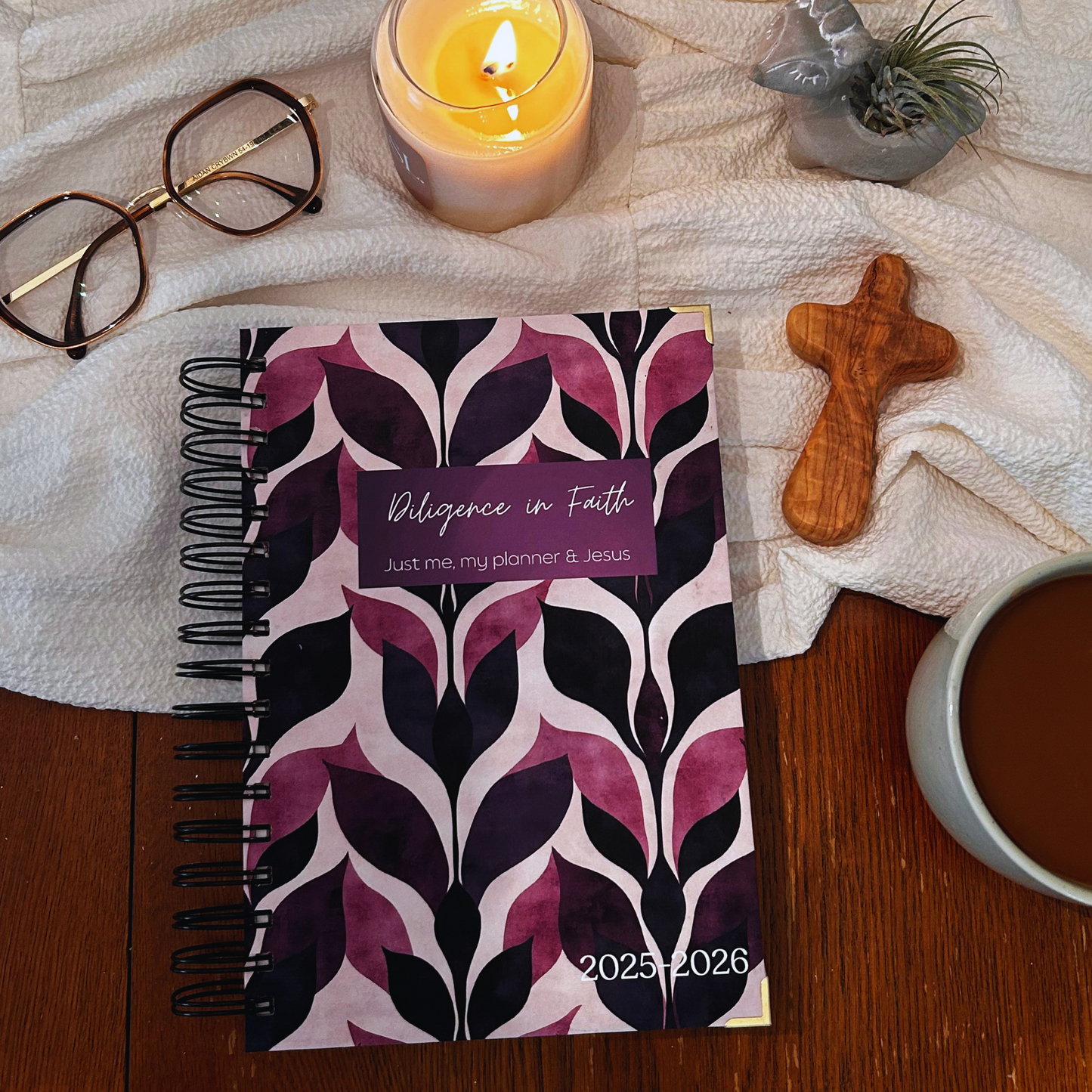 Diligence in Faith Mauve Planner