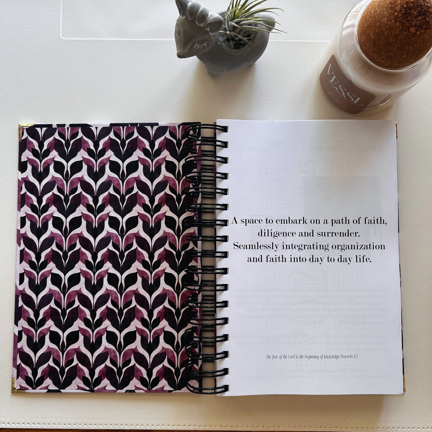 Diligence in Faith Mauve Planner
