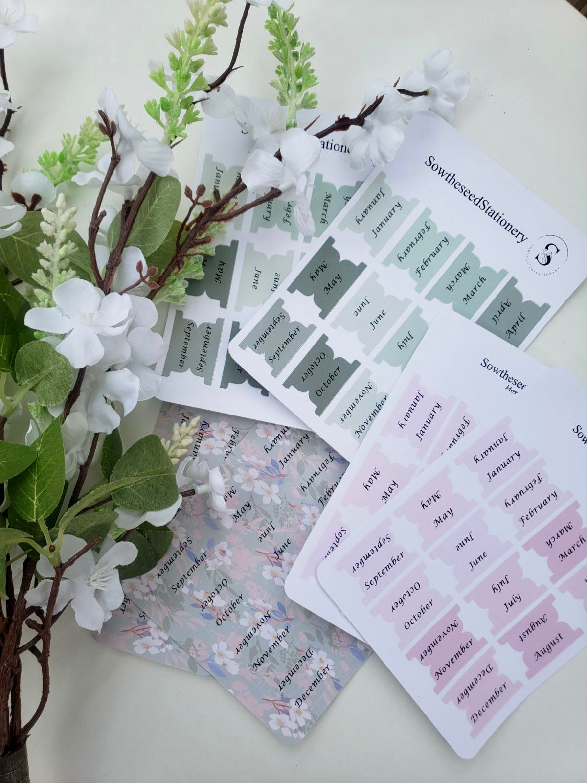 Green Planner Tabs – Elegant & Inspirational Organization for Your Planner
