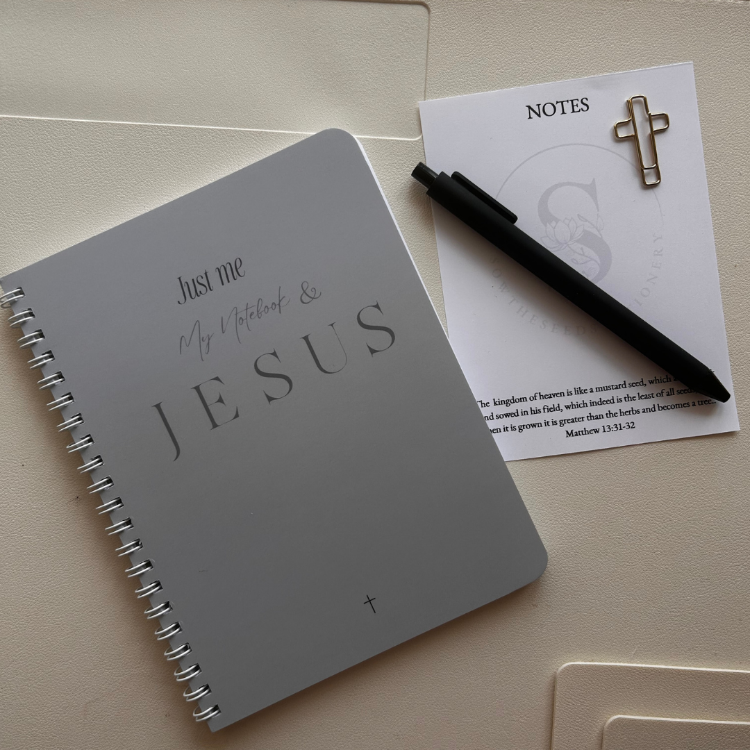 Just Me, My Notebook, and Jesus – Faith-Based Lined Journal for Prayer & Reflection