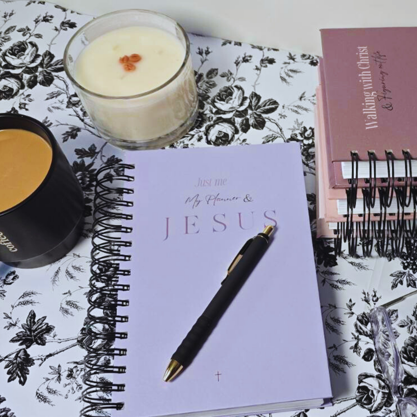 Periwinkle Minimalistic Faith Planner – Christian Goal-Setting & Prayer Journal | Weekly & Monthly Organizer