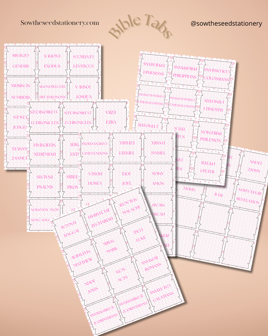 Christian Bible Tabs, Bible index tabs, Bible study supplies