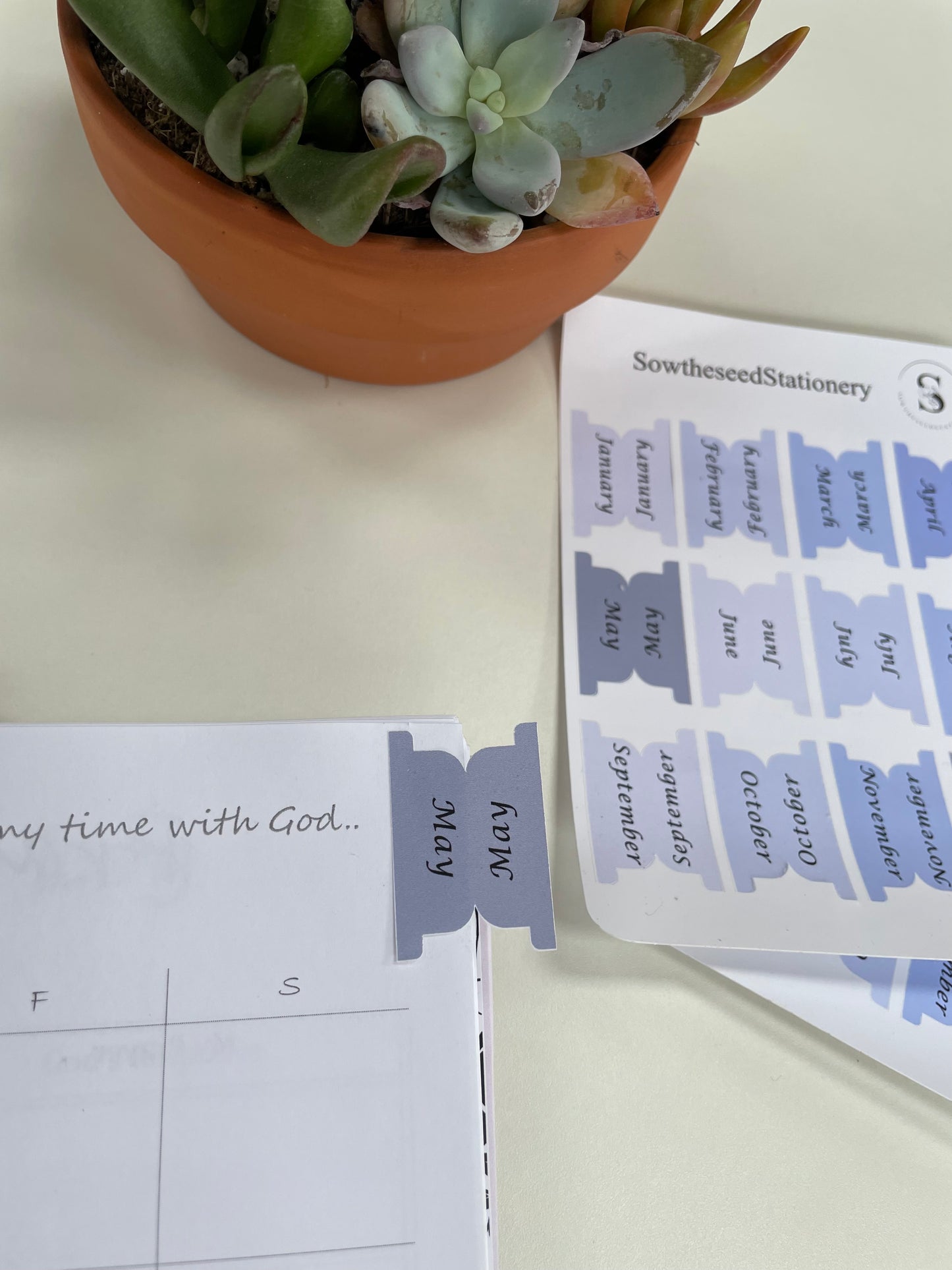 Blue Planner Tabs – Elegant & Inspirational Organization for Your Planner