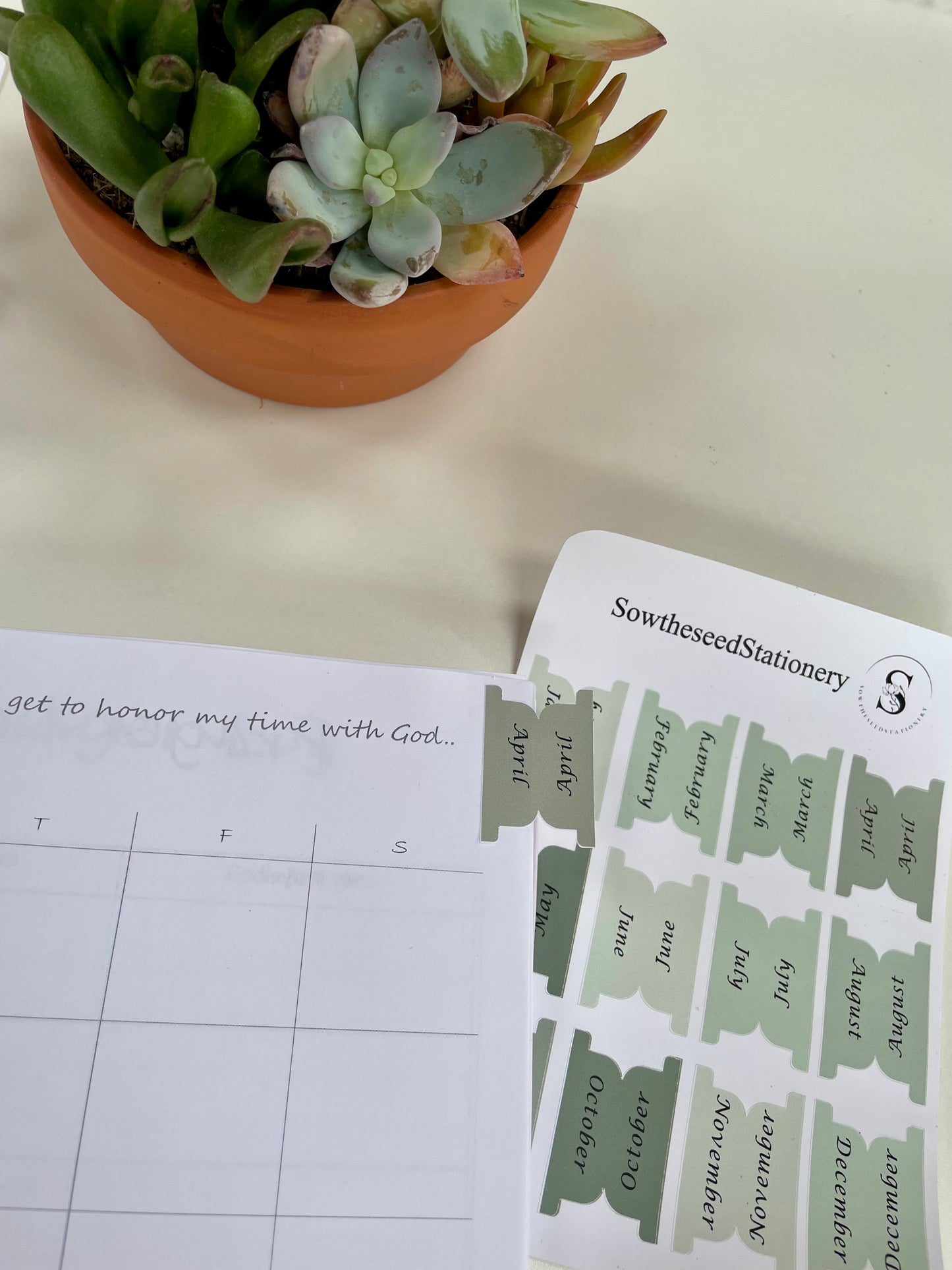 Green Planner Tabs – Elegant & Inspirational Organization for Your Planner
