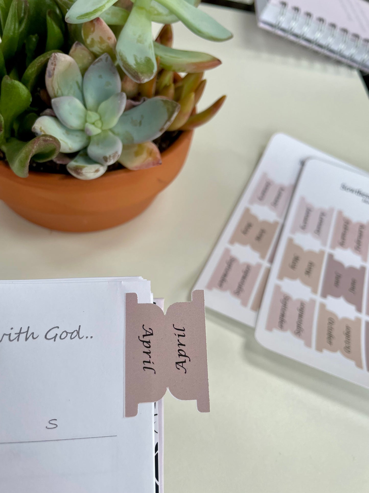 Nude Planner Tabs – Elegant & Inspirational Organization for Your Planner