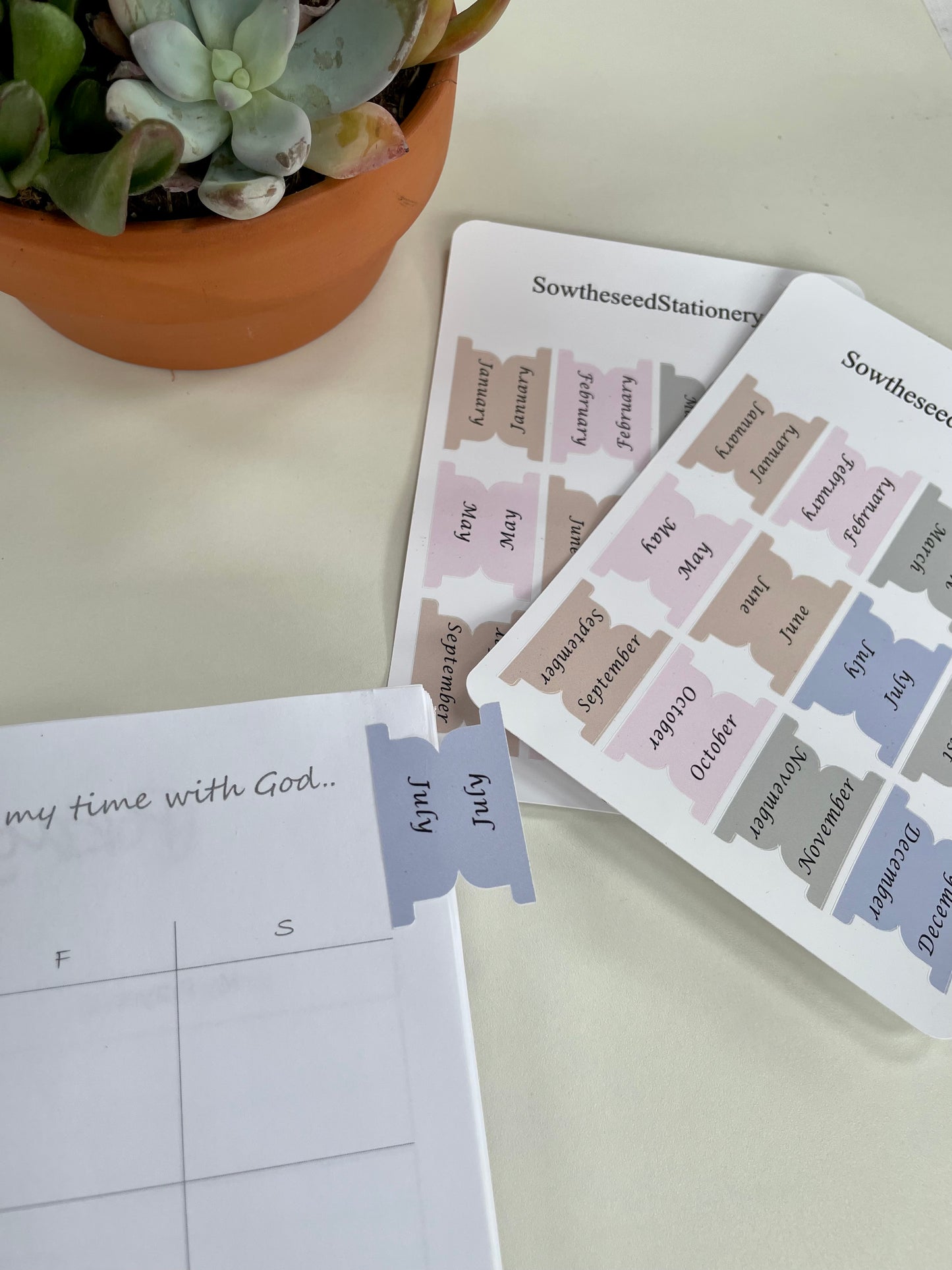 Mixed Pastel Planner Tabs – Elegant & Inspirational Organization for Your Planner